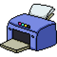 pixel art of printer fax outdated machine