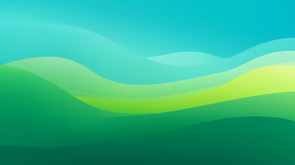 Obraz premium Green Hills Landscape Background With Blue Sky