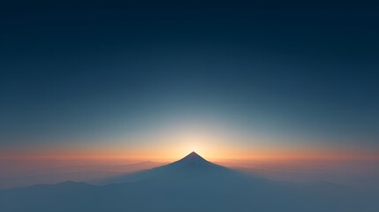 A radiant peak surrounded by glowing mist