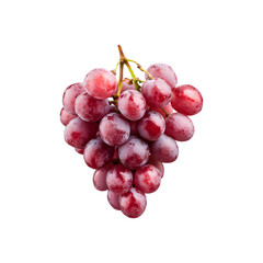A bunch of fresh red grapes showcasing their plump and juicy appearance