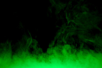 Colored smoke on black background	
