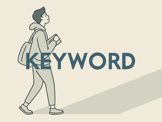 Two figures working together to build a keyword strategy