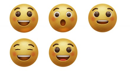 Variety of emoticon faces