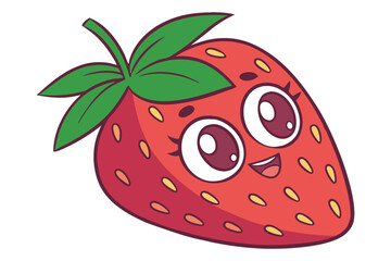 Obraz premium vector illustration of a strawberry