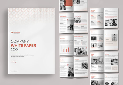 Company White Paper Template for Business and Corporate Reports
