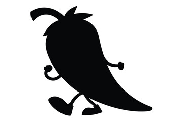 illustration of a cartoon chilli pepper character