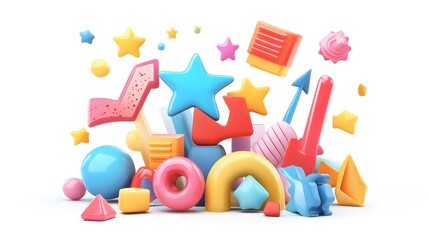 Colorful Playful Shapes for Creative Learning and Fun Activities