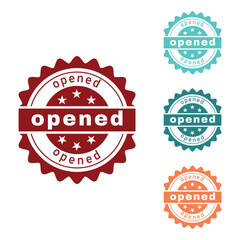 Round Opened Stamp Badge Collection – Official Business Seal Vector Design