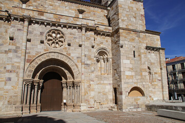 medieval church (san juan de puerta nueva) in zamora in spain 