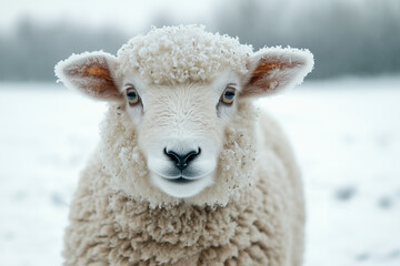 Sheep in snow