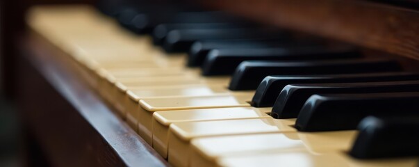 Close-up, textured wavy piano keys with musical notes , design, sophisticated