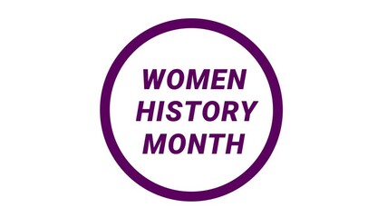 Women's History Month Colorful Motion Graphics Text Animation On A White Background Great For Celebrating Women's History Month