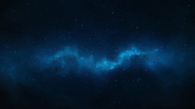 Cosmic Canvas: Glimpse into the deep expanse of the night sky, where a mesmerizing display of stars and celestial light dances against a profound, dark blue backdrop.