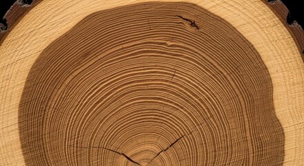 Fototapeta premium Tree Trunk Cross Section: Concentric Rings Texture