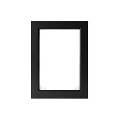 Black rectangular frame isolated on transparent background