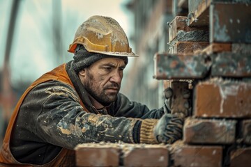 Obraz premium construction worker in the construction site