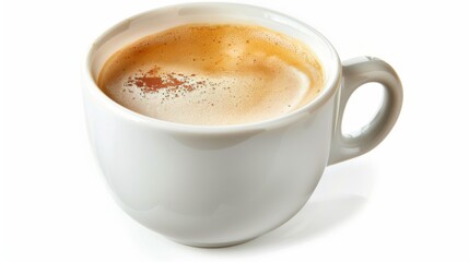 Obraz premium A Cup of Coffee on an Isolated White Background