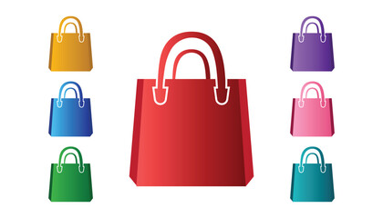 Shopping bag icon design. Paper bag glyph icon ,Symbol, logo illustration. 