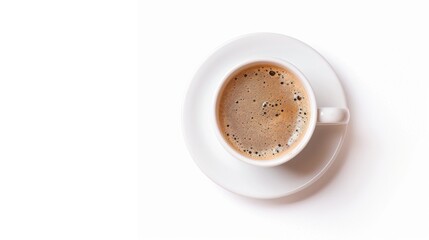 A Cup of Coffee on an Isolated White Background