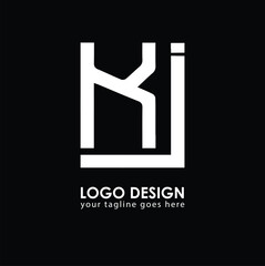 KJ KJ Logo Design, Creative Minimal Letter KJ KJ Monogram