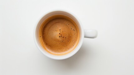 A Cup of Coffee on an Isolated White Background