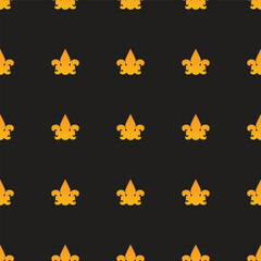 Golden ornament repeating seamless pattern