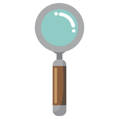 Magnifying glass isolated vector illustration
