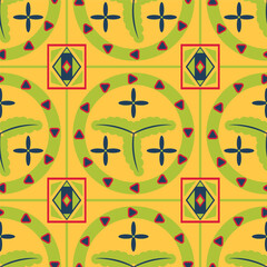 Stilish colorful seamless pattern with colorful motif