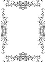 frame with floral ornament