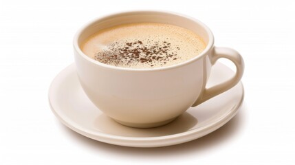 Fototapeta premium A Cup of Coffee on an Isolated White Background