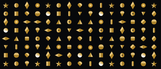Golden Gradient Abstract Logo Collection for Modern Branding and Identity Design