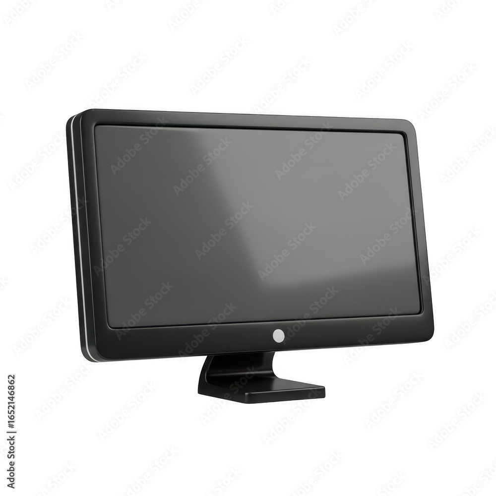 Poster 3d computer monitor isolated on transparent background