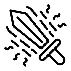 Obraz premium This Enchanted Sword icon is suitable for Fantasy Adventure, Movie, etc.