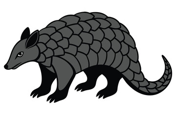 Solid color Pangolin animal vector design