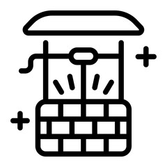 Obraz premium This Wishing Well icon is suitable for Fantasy Adventure, Movie, etc.