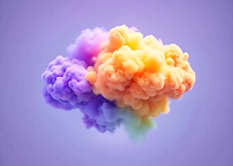 Obraz premium bright gradient smoke cloud isolated design
