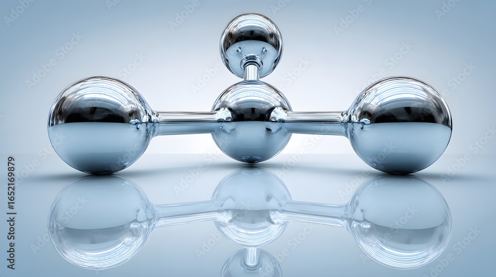 Poster a three-dimensional representation of a molecular structure.
