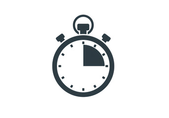 Stopwatch Icon: Time Management, Deadline, and Efficiency Symbol isolated on transparent background