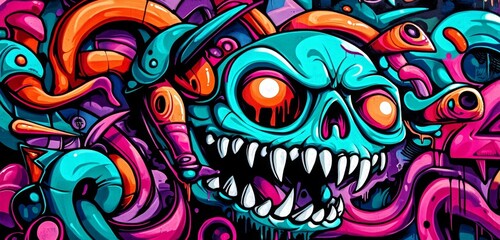 Creative expression through bold colors and abstract designs.