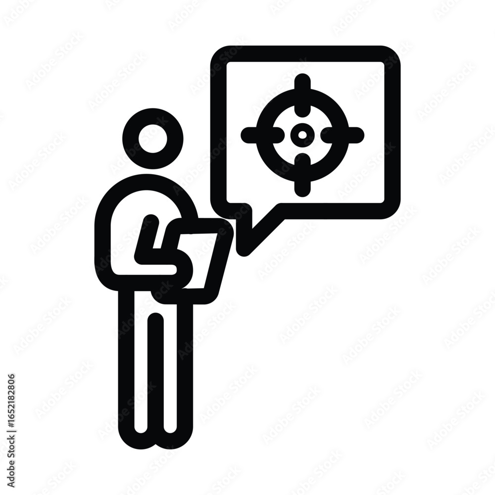 Poster strategy icon vector design good for web or mobile app