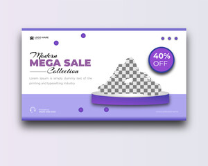 Modern Mega Sale Collection Sneakers Design Template