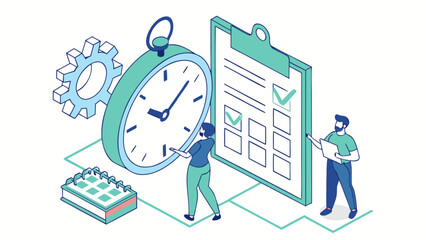 Project management time tracking and task management for business productivity and efficiency strategy plan