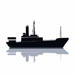 Obraz premium silhouette of a ship