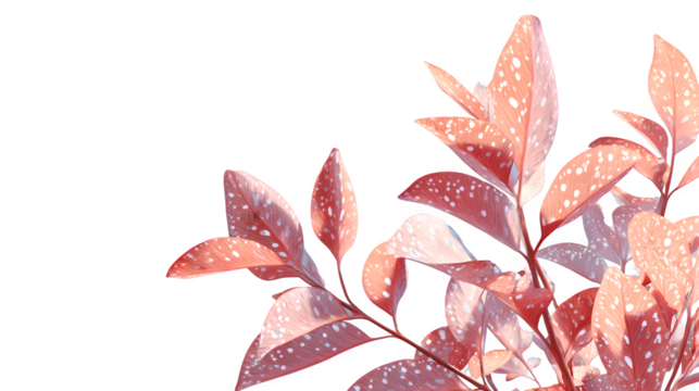 Polka Dot Plant Leaves, isolated on transparent background