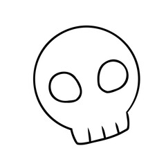Simple skull illustration with hollow eyes