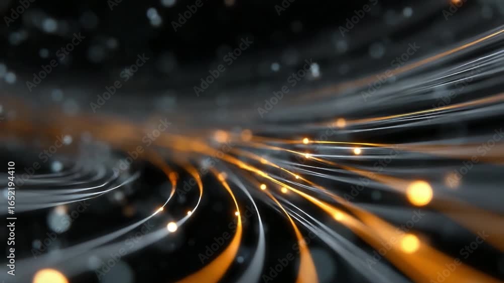 Poster data highway: high-speed data streams flowing in a futuristic scene, illustrating the concepts of co