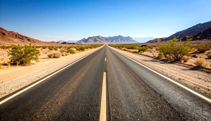 Desert Highway Endless Road Trip.