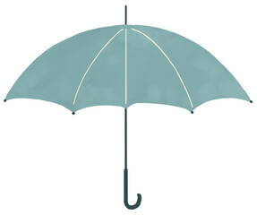 手描き水彩風の雨傘イラスト