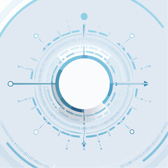 Fototapeta premium Blue background vector illustration with a digital clock and meter showing business technology, time, and future concepts