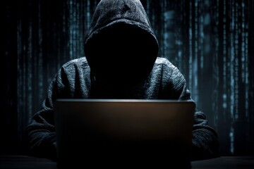 hacker stealing data from a computer